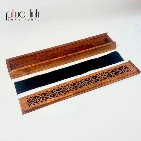 Đốt Xông Nhang Trầm Không Tăm Hộp Gỗ Dài Nguyên Khối