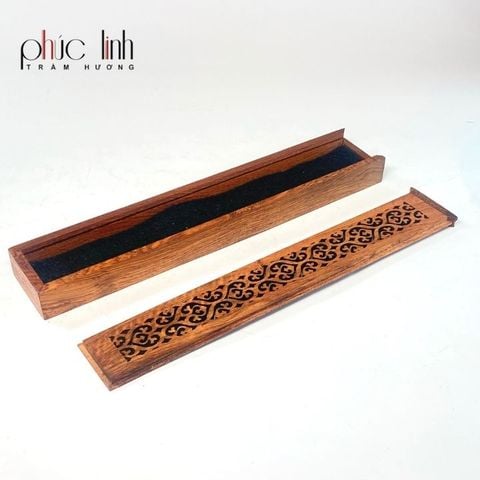 Đốt Xông Nhang Trầm Không Tăm Hộp Gỗ Dài Nguyên Khối