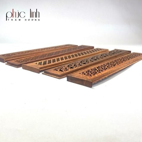 Đốt Xông Nhang Trầm Không Tăm Hộp Gỗ Dài Nguyên Khối