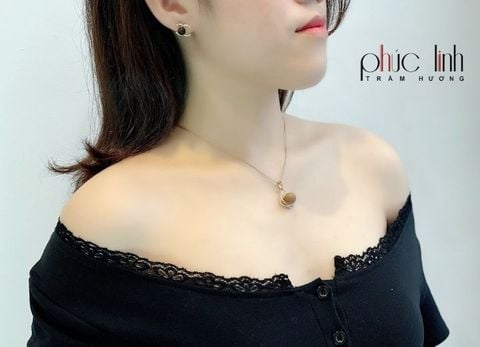 Mặt Dây Chuyền Gắn Hạt Trầm Hương PHÚC LINH 4.4p