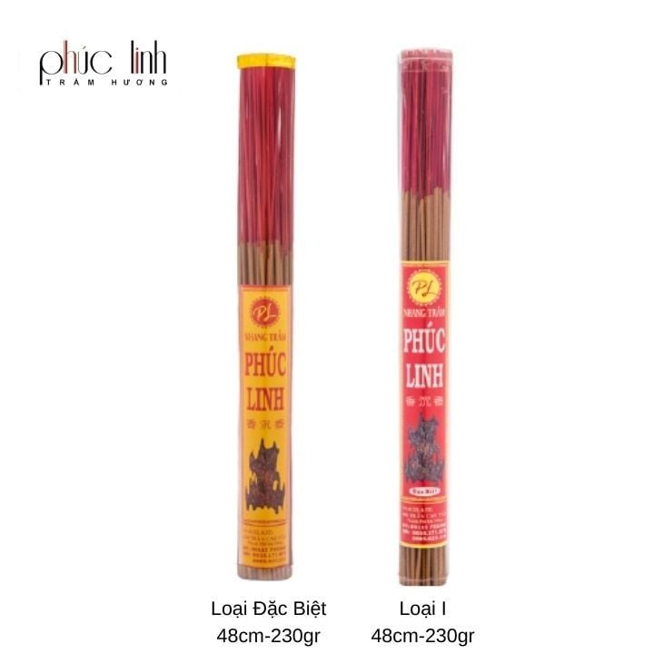 Nhang Trầm Hương PHÚC LINH – 48cm, Loại II & Loại Đặc Biệt