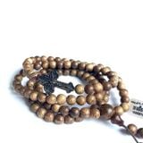 Vòng Cổ Phúc Linh Tốc Lào 6ly Phối Charm Trầm Thánh Giá
