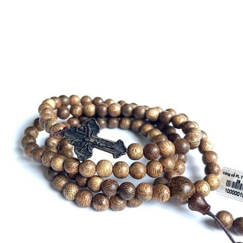 Vòng Cổ Phúc Linh Tốc Lào 6ly Phối Charm Trầm Thánh Giá