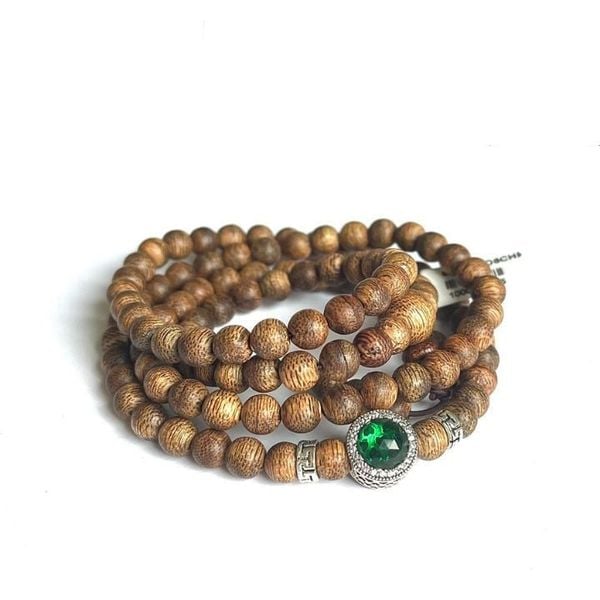 Vòng Cổ Tốc Xám Quằn 6ly Phối Charm Radian Bạc Đính Đá