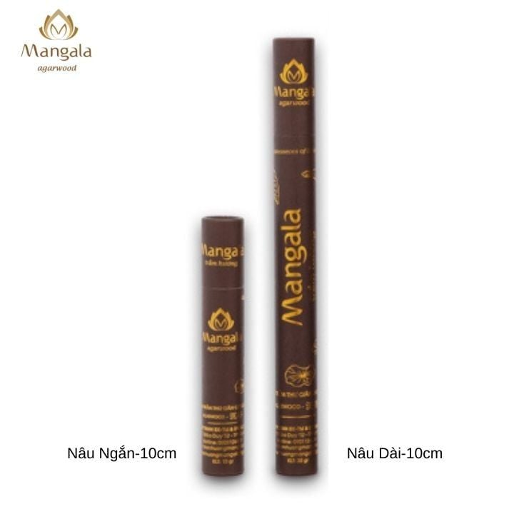 Nhang Trầm Không Tăm Cao Cấp MANGALA Ống Nâu Nhiều Loại
