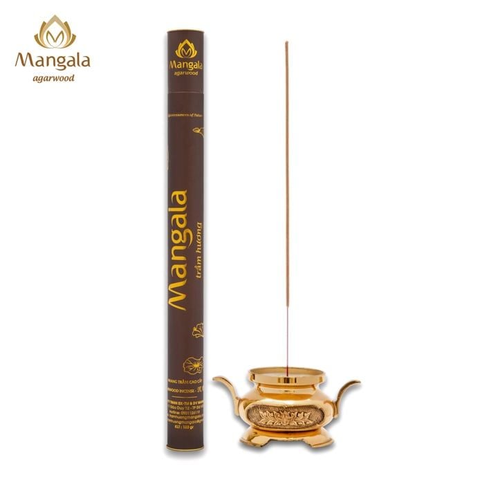 Nhang Trầm Hương Cao Cấp MANGALA Ống Nâu – 38cm