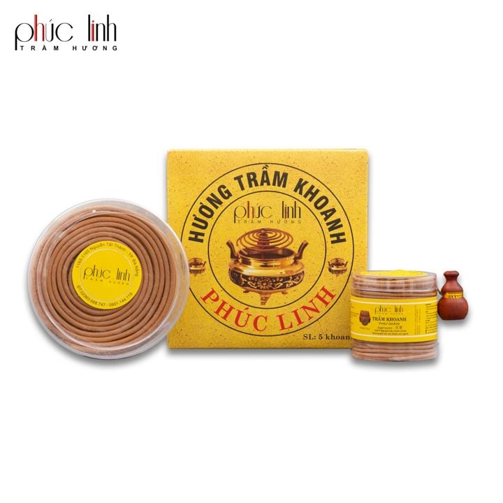 Nhang Trầm Hương Khoanh PHÚC LINH – 18 Giờ, 5 Khoanh