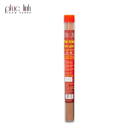 Tim Trầm Thư Giãn Không Tăm PHÚC LINH Nắp Đỏ Tặng Máng Gỗ Đốt