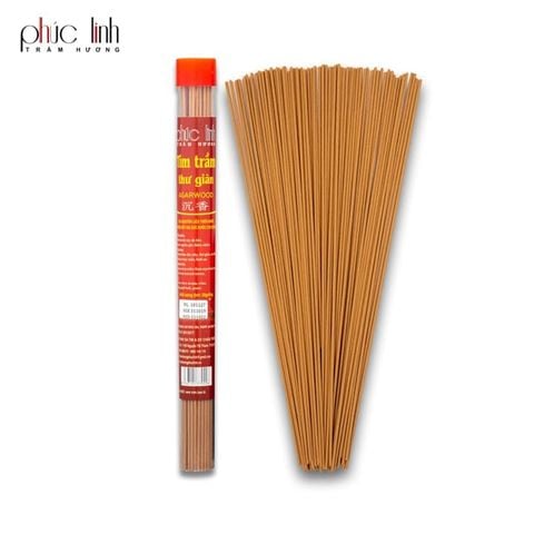 Tim Trầm Thư Giãn Không Tăm PHÚC LINH Nắp Đỏ Tặng Máng Gỗ Đốt