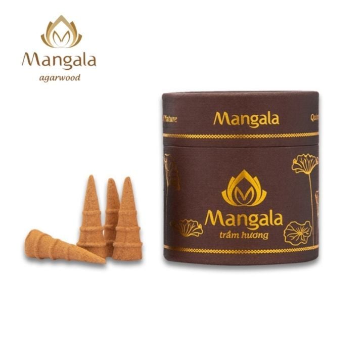 Nụ Trầm Hương Cao Cấp MANGALA Hộp Nâu – Viên Nhỏ & Viên Lớn