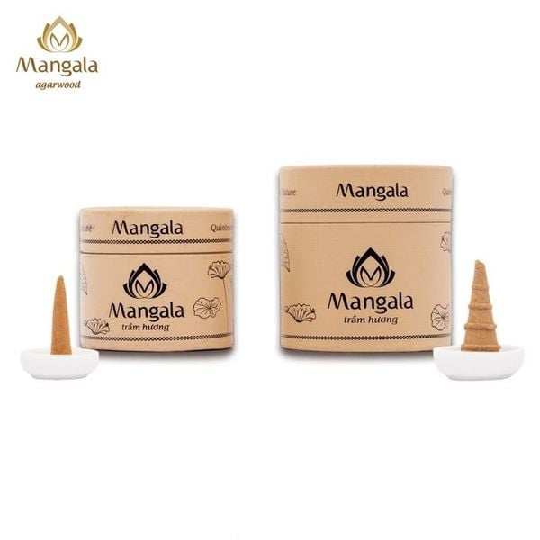 Nụ Trầm Hương Cao Cấp MANGALA Hộp Trắng – Viên Nhỏ & Viên Lớn