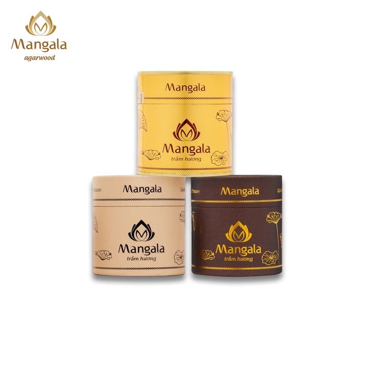 Nụ Trầm Hương Cao Cấp MANGALA Hộp Vàng – Viên Nhỏ & Viên Lớn