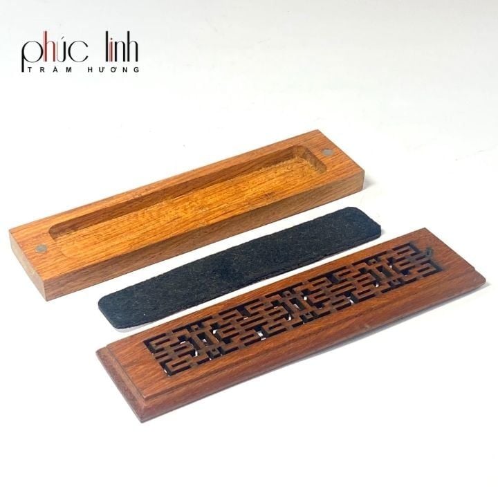 Xông Trầm Hộp Gỗ Ngắn Nguyên Khối_Xông Tăm Trầm