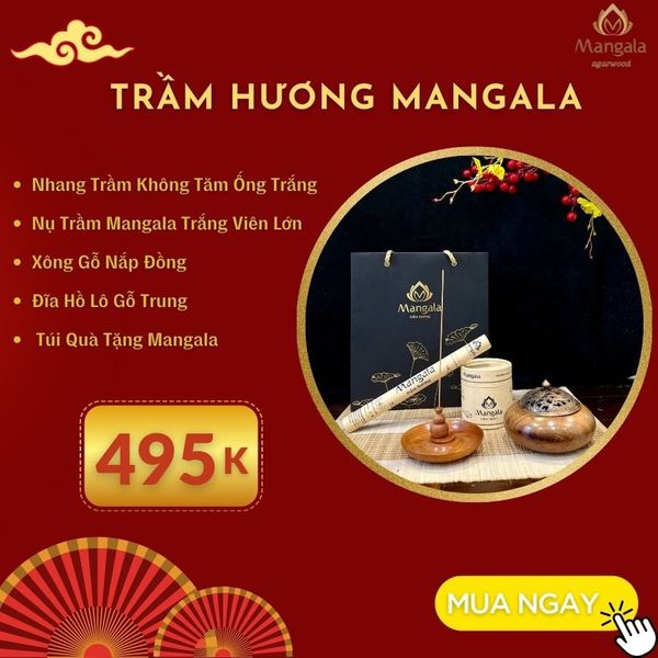 Bộ Combo Quà Tặng Trầm Hương Cao Cấp Mangala Trắng