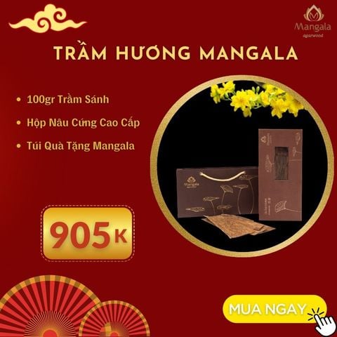 Bộ Quà Tặng Trầm Hương Hộp Trầm Sánh Cao Cấp MANGALA