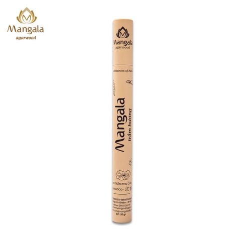 Nhang Trầm Không Tăm Cao Cấp MANGALA Ống Trắng - 20gr - 20cm