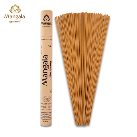 Nhang Trầm Không Tăm Cao Cấp MANGALA Ống Trắng - 20gr - 20cm