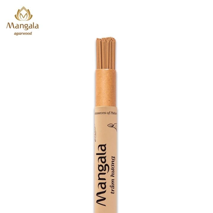 Nhang Trầm Không Tăm Cao Cấp MANGALA Ống Trắng - 20gr - 20cm