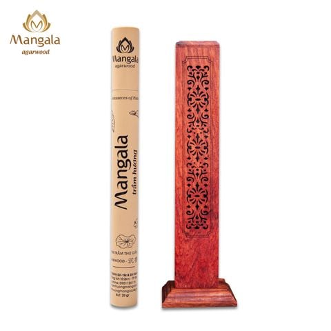 Nhang Trầm Không Tăm Cao Cấp MANGALA Ống Trắng - 20gr - 20cm