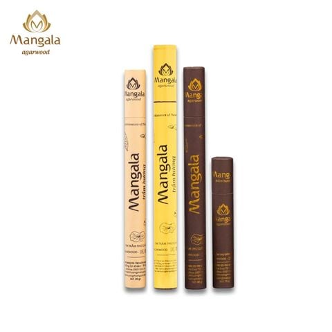 Nhang Trầm Không Tăm Cao Cấp MANGALA Ống Trắng - 20gr - 20cm