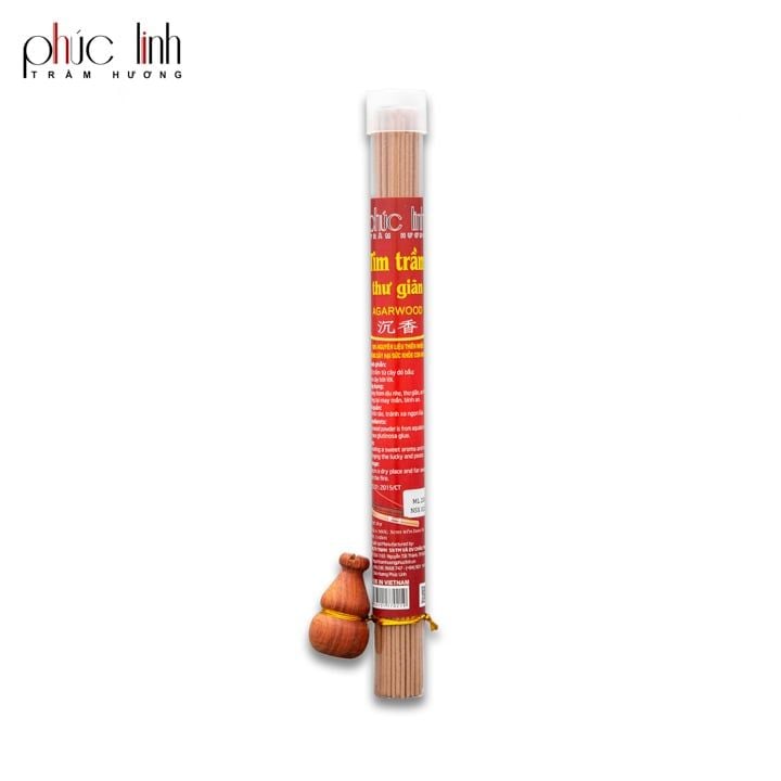 Tim Trầm Thư Giãn Không Tăm PHÚC LINH Nắp Trắng 20cm|20gr|80 Que| Tặng Hồ Lô