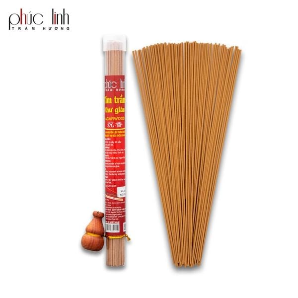 Tim Trầm Thư Giãn Không Tăm PHÚC LINH Nắp Trắng 20cm|20gr|80 Que| Tặng Hồ Lô