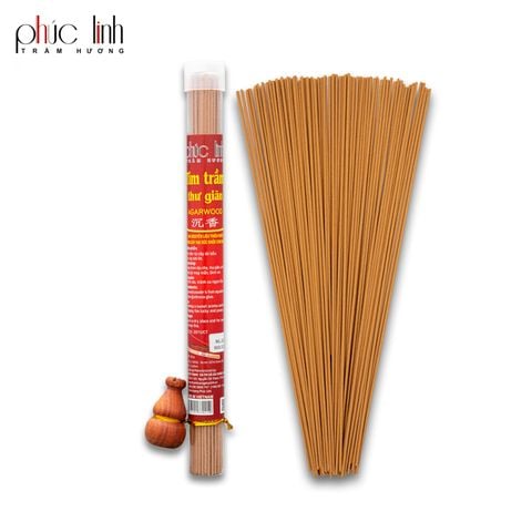 Tim Trầm Thư Giãn Không Tăm PHÚC LINH Nắp Trắng 20cm|20gr|80 Que| Tặng Hồ Lô