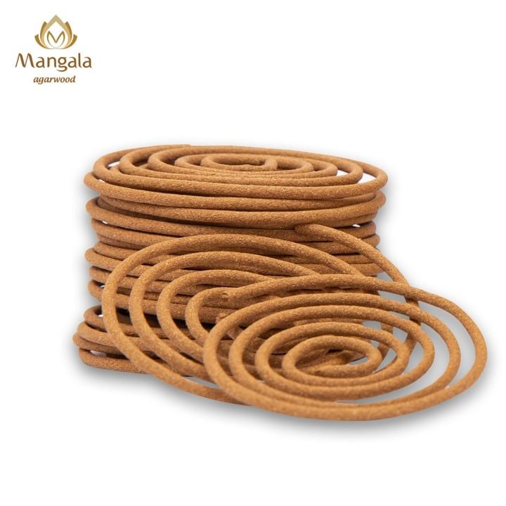 Nhang Trầm Hương Khoanh MANGALA Cao Cấp – 2 Giờ, 20 Khoanh