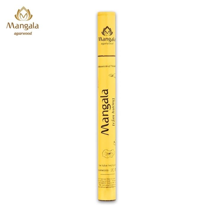 Nhang Trầm Không Tăm Cao Cấp MANGALA Ống Vàng - 20gr - 20cm