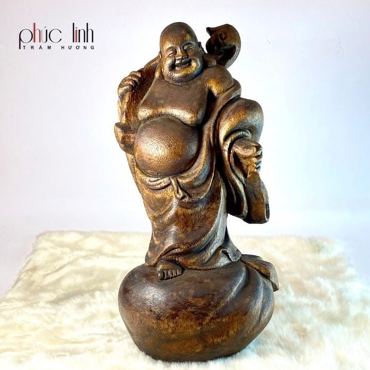 Tượng Phật Di Lặc Bằng Gỗ Trầm Hương