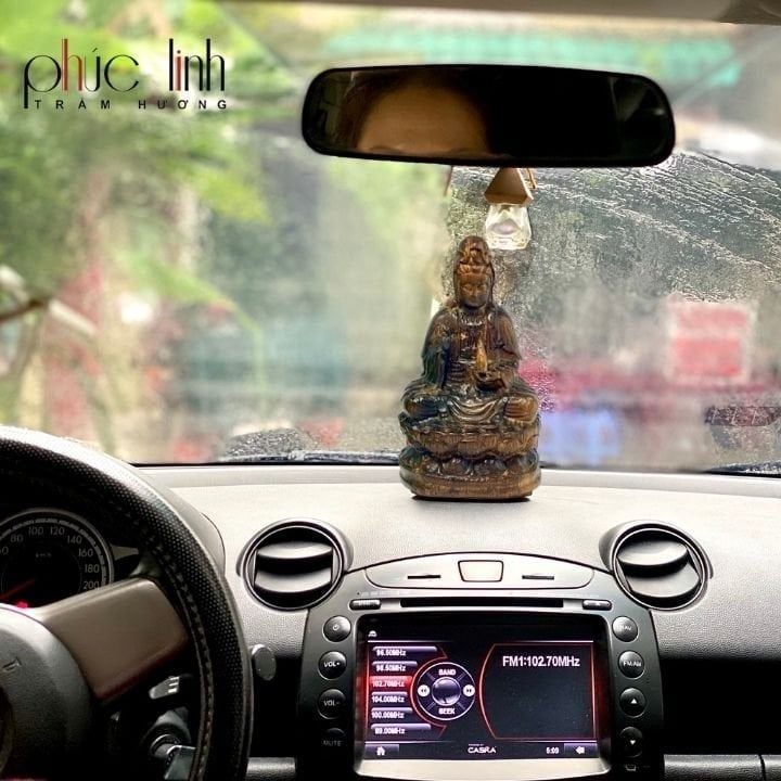 Tượng Phật Quan Âm Trầm Hương Cao Cấp Để ô Tô