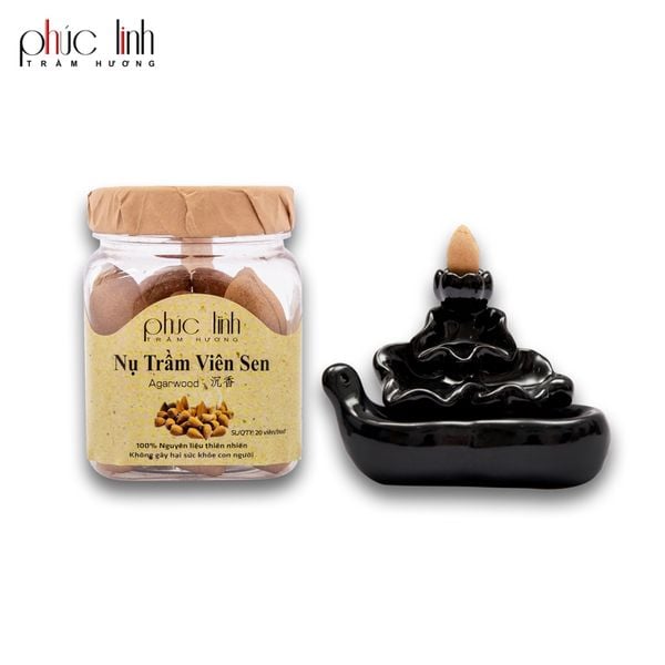 Nụ Thác Trầm Hương Khói Chảy Ngược PHÚC LINH – 25 Viên