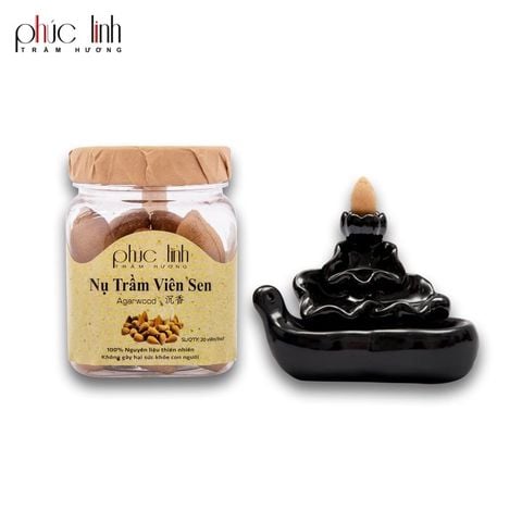 Nụ Thác Trầm Hương Khói Chảy Ngược PHÚC LINH – 25 Viên