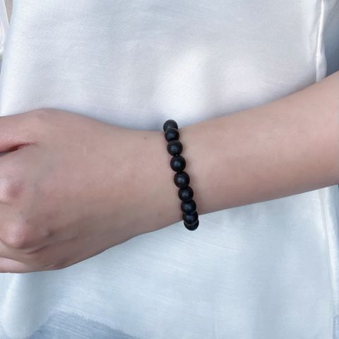 Vòng Tay Tốc Tròn Ép Thêm Dầu Trầm Nguyên Chất Đen 8ly