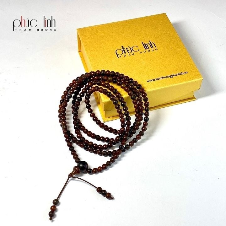 Vòng Cổ Gỗ Sưa 5 ly 216 hạt