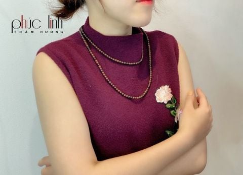 Vòng Cổ Gỗ Sưa 5 ly 216 hạt