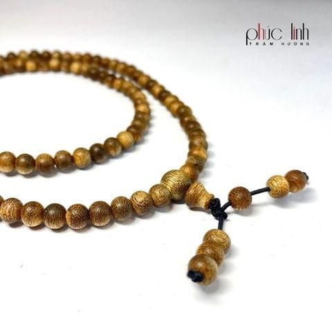 Vòng Cổ Gỗ Trầm Hương Tốc 6 ly 108 hạt PHÚC LINH