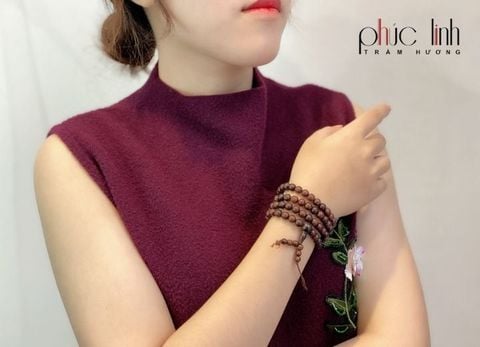 Vòng Tay Gỗ Sưa 108 hạt 7ly