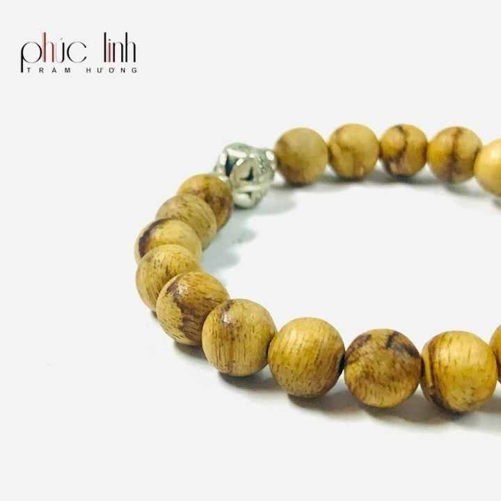 Vòng Tay Quằn Indo 7ly Phúc Linh Mix Charm Bạc