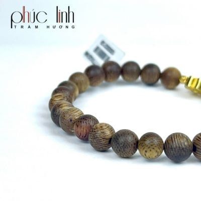 Vòng tay Tốc Xám Quằn 6ly Phối Charm Hoa Mai Bạc Mạ Vàng Nhỏ