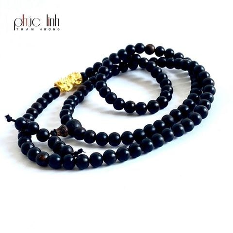 Vòng Tay Trầm Hương 108 Hạt Indo Ép Thêm Dầu Trầm Nguyên Chất 6ly