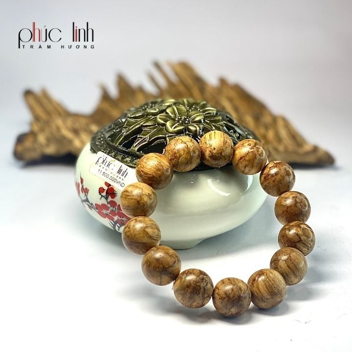 Vòng Tay Trầm Tự Nhiên M Bông 16 ly PHÚC LINH