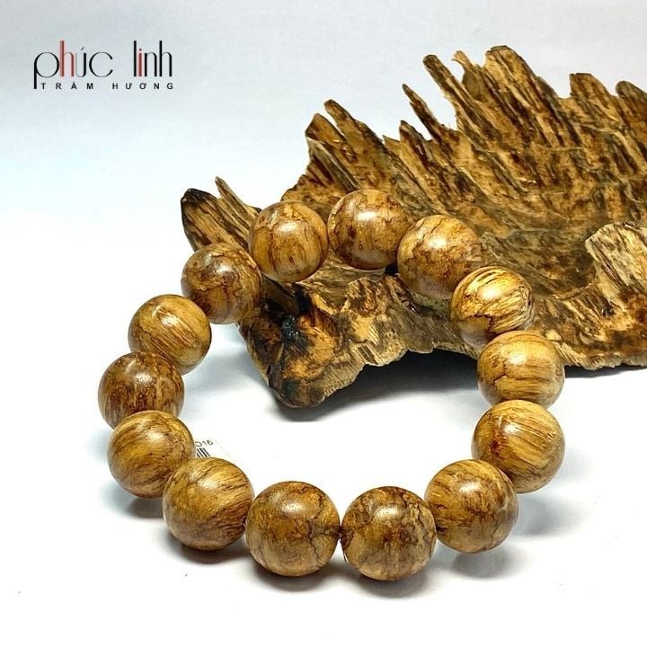 Vòng Tay Trầm Tự Nhiên M Bông 16 ly PHÚC LINH