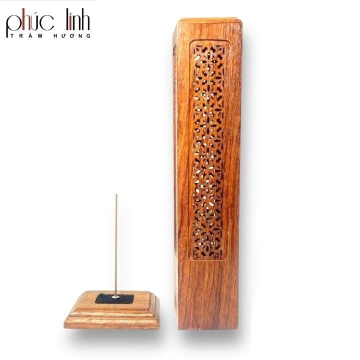 Hộp Gỗ Đứng Xông Trầm Hương - Xông Nhang Trầm Không Tăm
