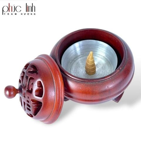 Xông Trầm Bằng Gỗ Như Ý - Màu Đỏ