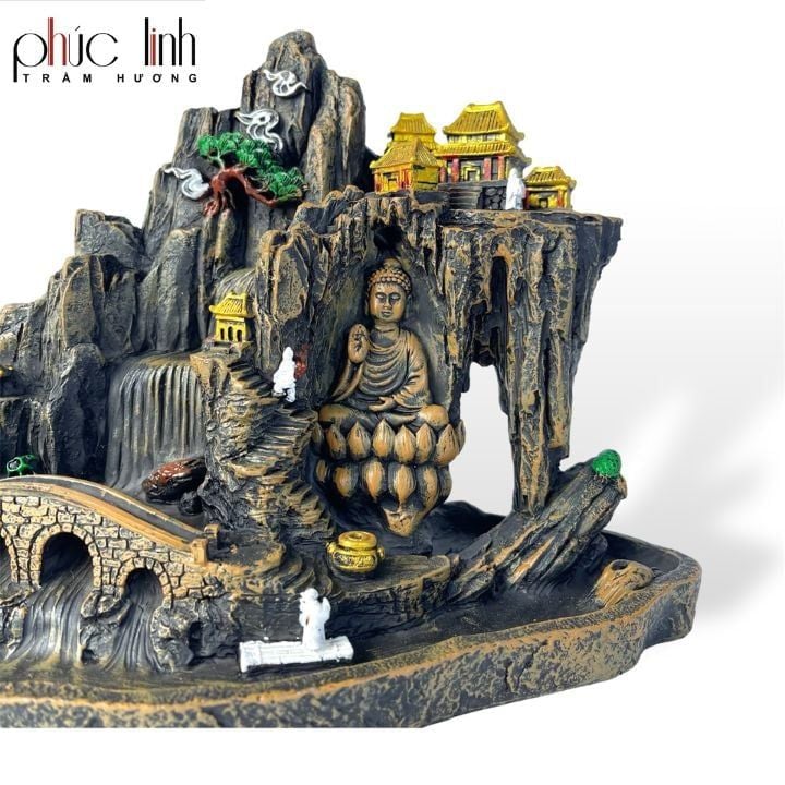 Tiểu Cảnh Xông Trầm Hòn Non Bộ Và Hình Phật