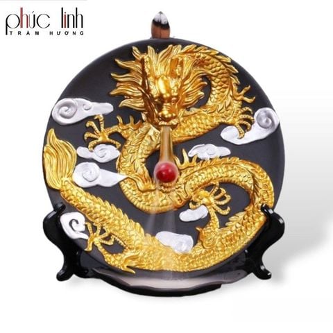 Xông Gốm Thác Khói Dĩa Rồng