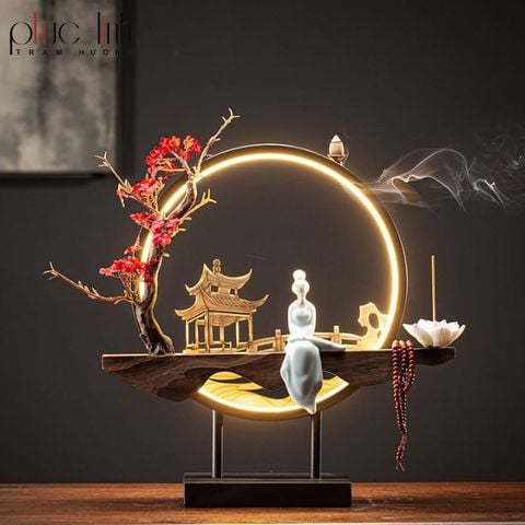 Xông Thác Khói Đèn Led Hằng Nga