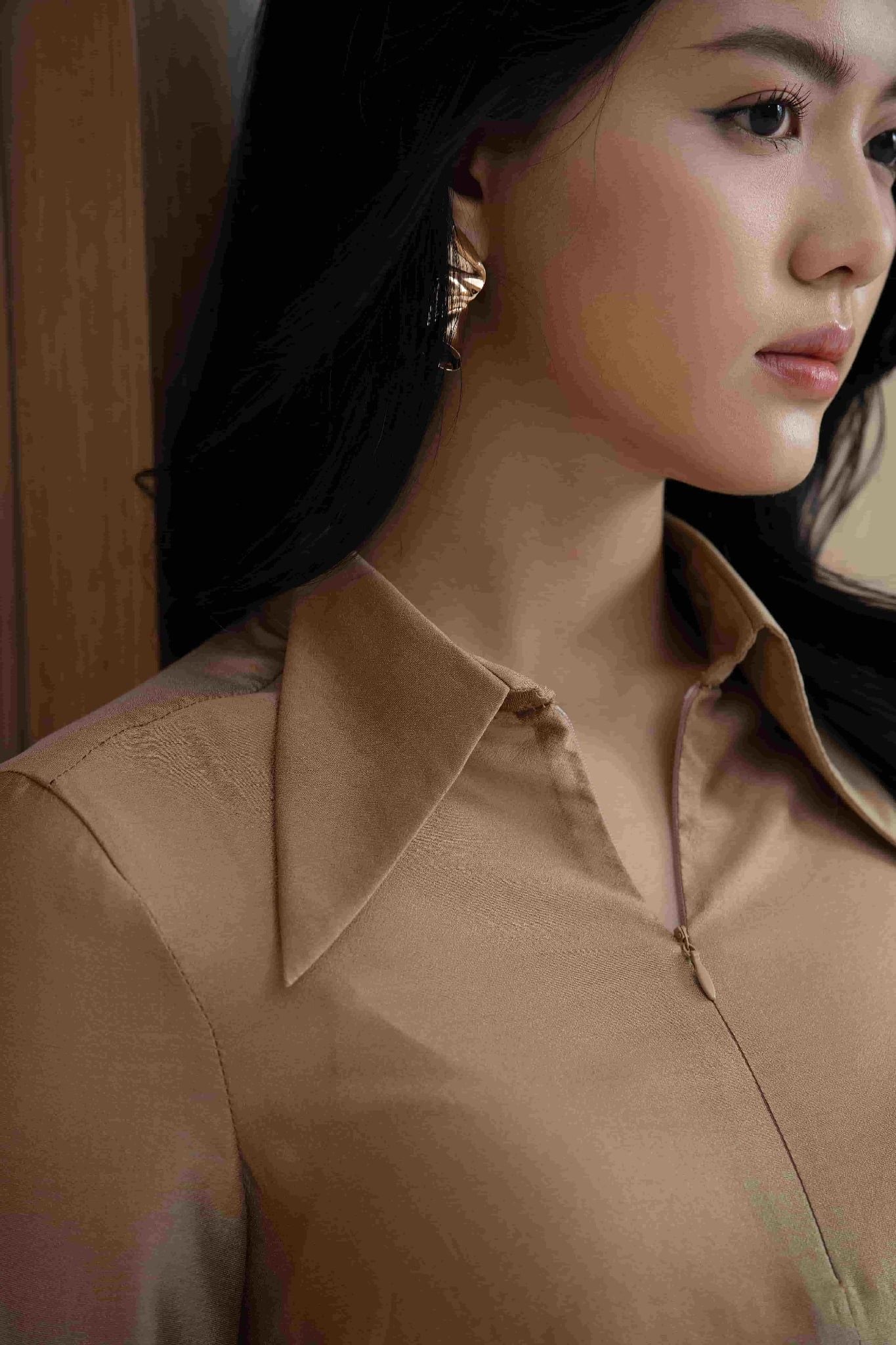 Chân Váy Cạp Cong Dáng Thẳng Midi Nữ Aristina 9SK005BH0
