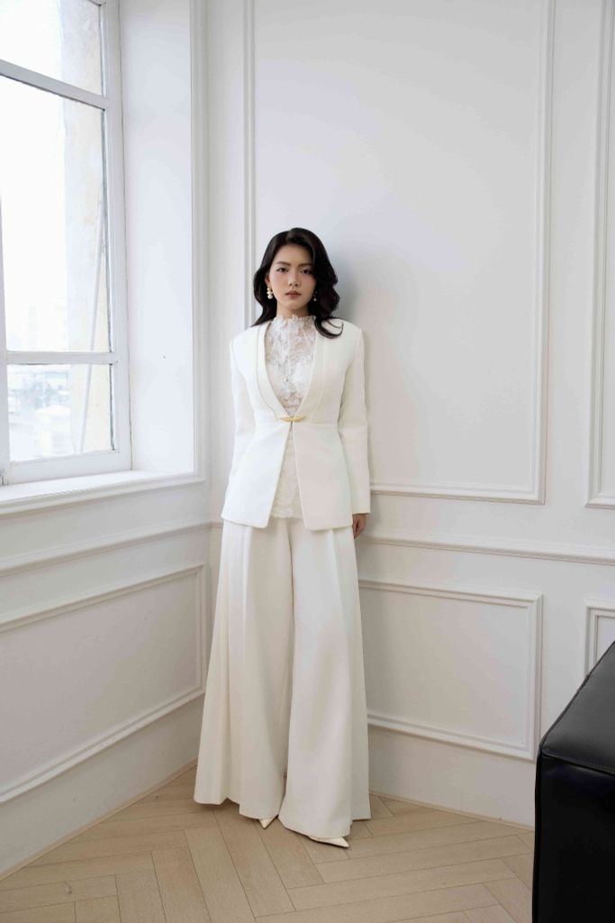 Áo Vest Dài Tay Cố Can Phối Nữ Aristina 9GI004BH0